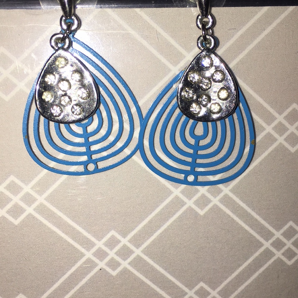 Blue dangle earrings
